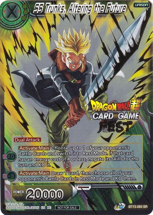 SS Trunks, Altering the Future Card Front