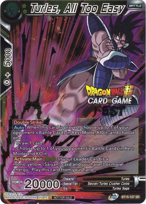 Turles, All Too Easy Card Front