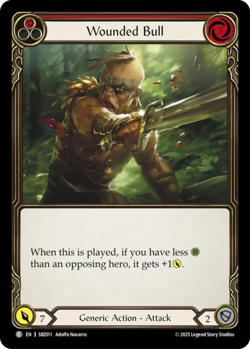 Wounded Bull (Red) Card Front