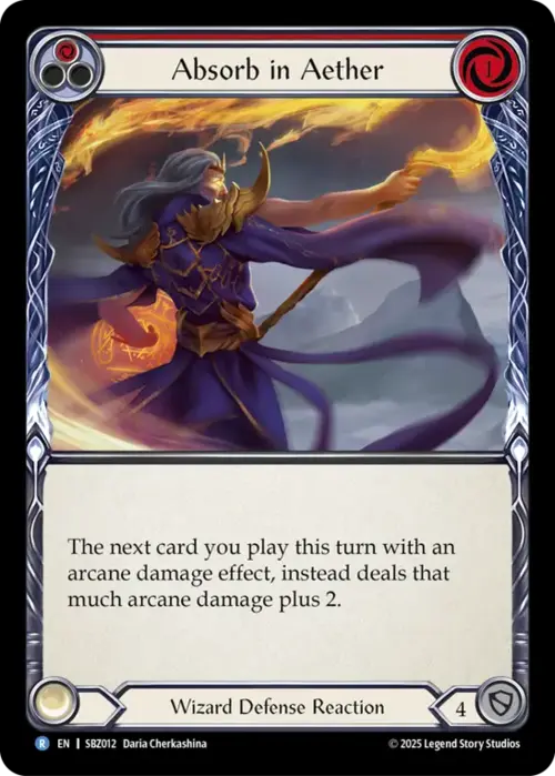 Absorb in Aether (Red) Card Front