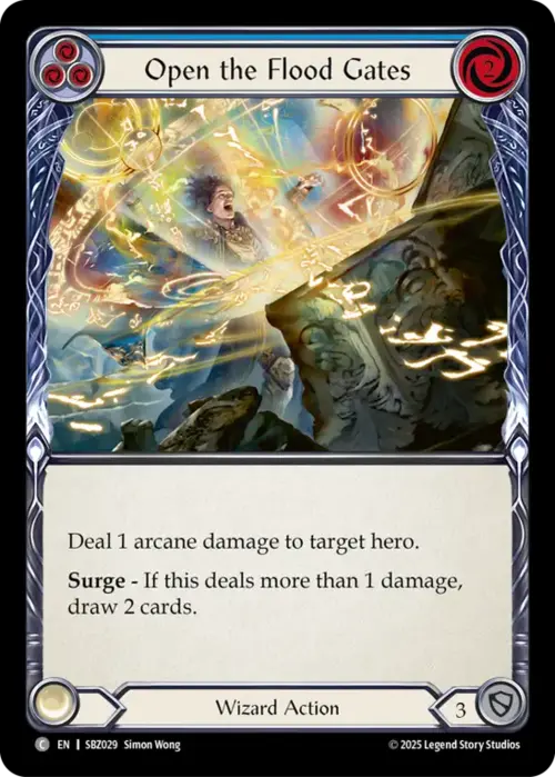 Open the Flood Gates (Blue) Card Front