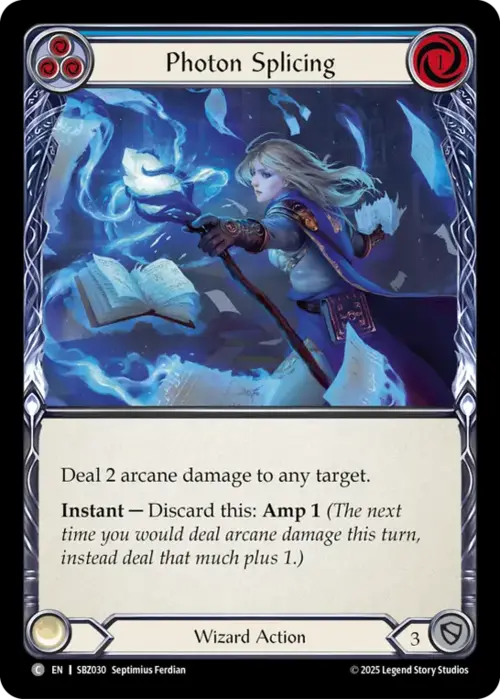 Photon Splicing (Blue) Card Front
