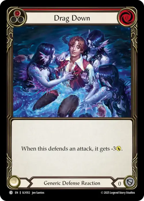 Drag Down - Red Card Front