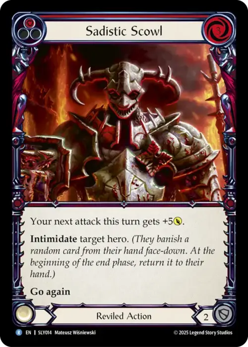 Sadistic Scowl Card Front