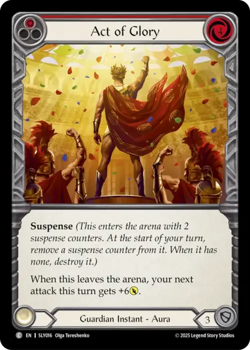 Act of Glory - Red Card Front