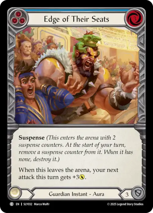 Edge of Their Seats (Blue) Card Front