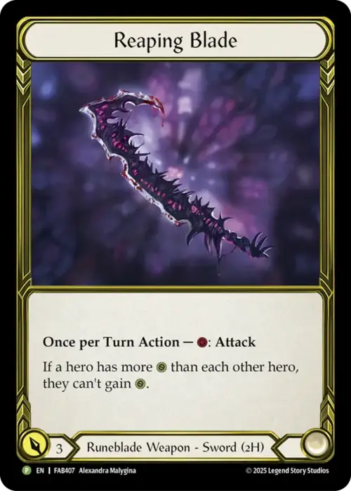 Reaping Blade Card Front
