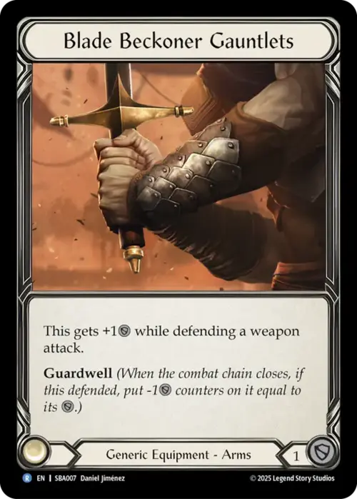 Blade Beckoner Gauntlets Card Front