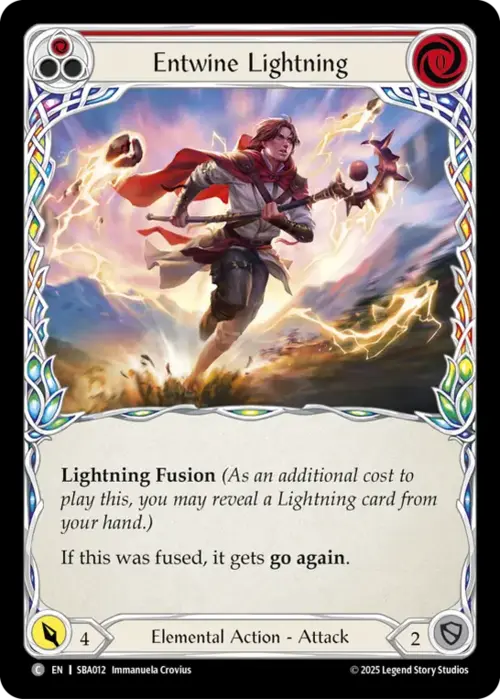 Entwine Lightning - Red Card Front