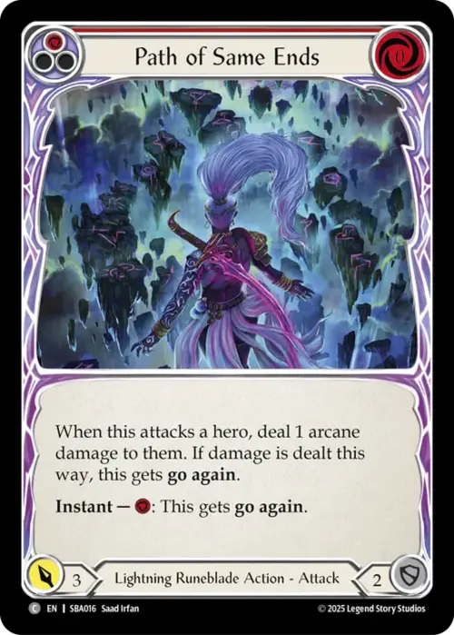 Path of Same Ends - Red Card Front