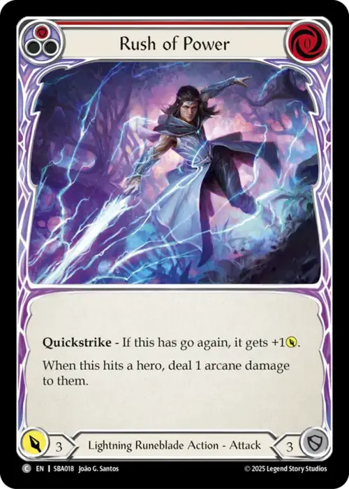 Rush of Power - Red Card Front