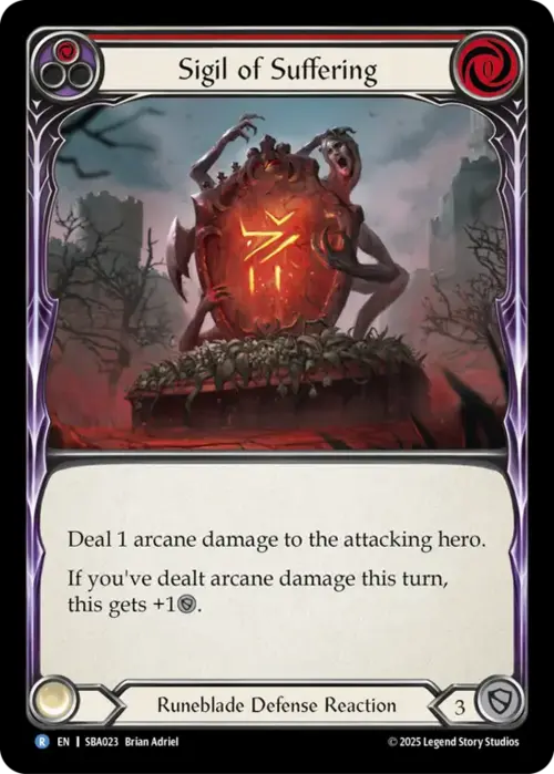 Sigil of Suffering - Red Card Front