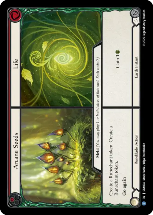 Arcane Seeds // Life Card Front