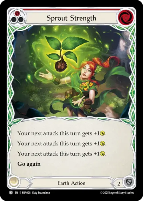 Sprout Strength - Red Card Front