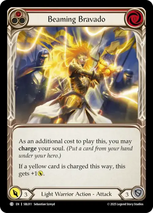 Beaming Bravado (Red) Card Front