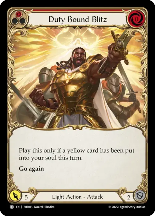 Duty Bound Blitz (Red) Card Front