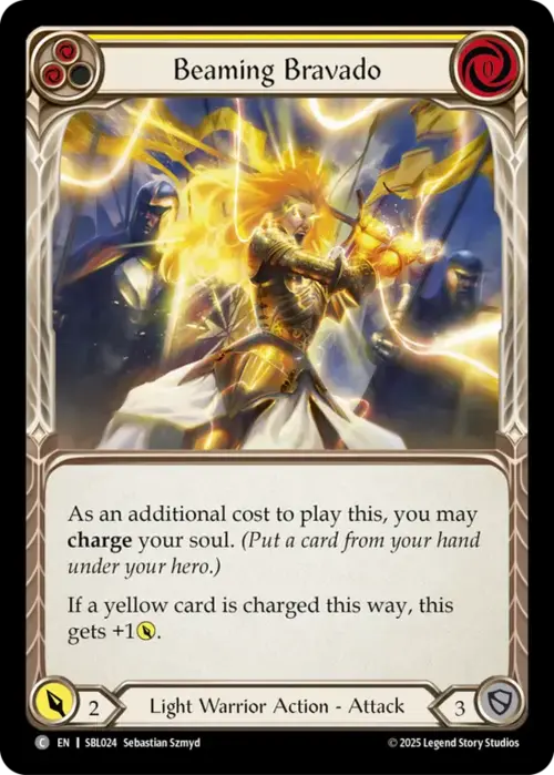 Beaming Bravado (Yellow) Card Front