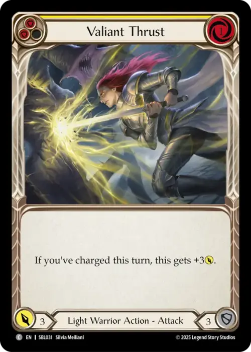 Poussée Vaillante (Jaune) Card Front