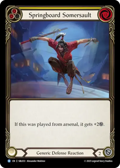 Springboard Somersault Card Front
