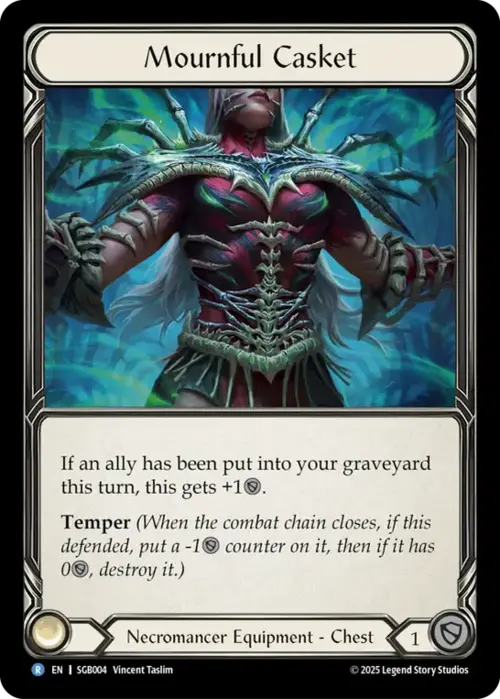 Mournful Casket Card Front