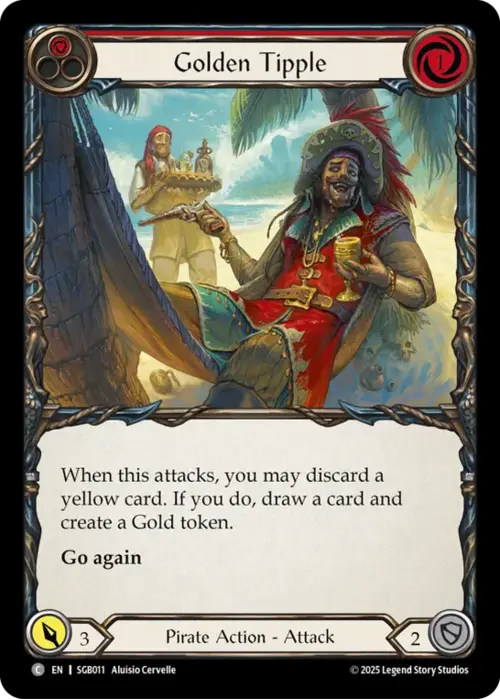 Golden Tipple (Red) Card Front