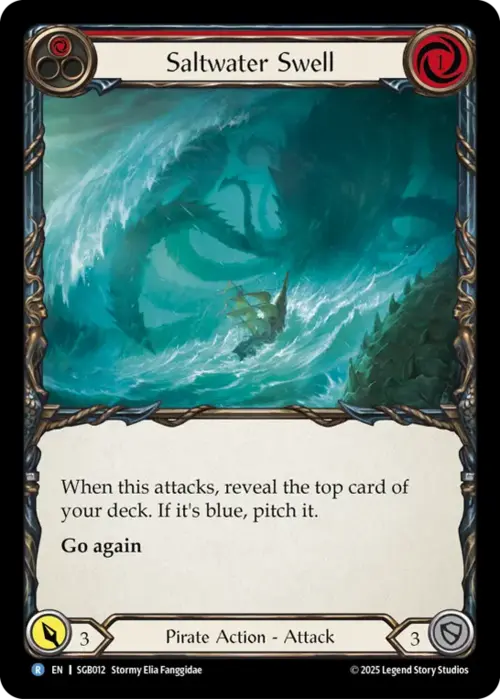 Saltwater Swell (Red) Card Front