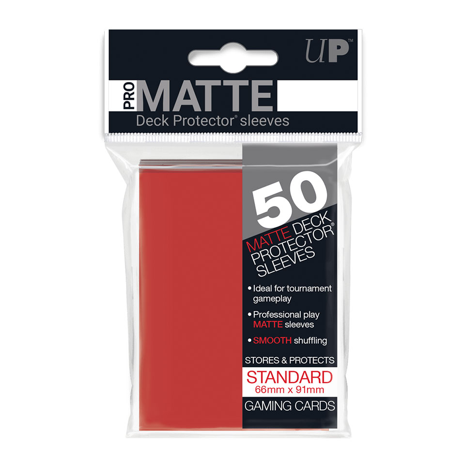 50 Ultra Pro Pro-Matte Sleeves (Red)