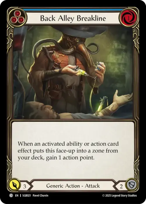 Back Alley Breakline - Blue Card Front