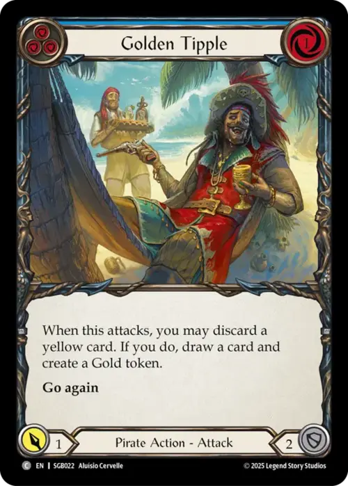 Golden Tipple (Blue) Card Front
