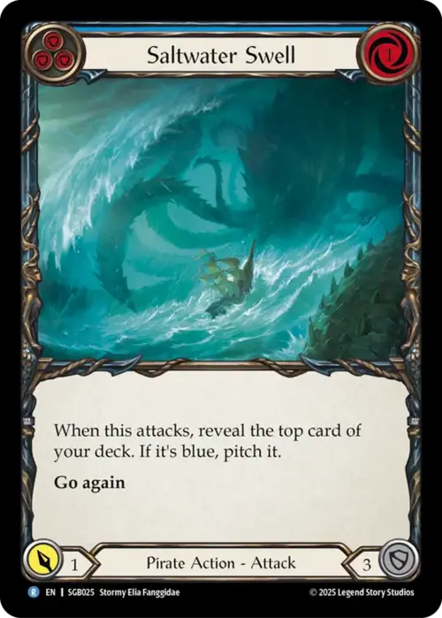 Saltwater Swell (Blue) Card Front