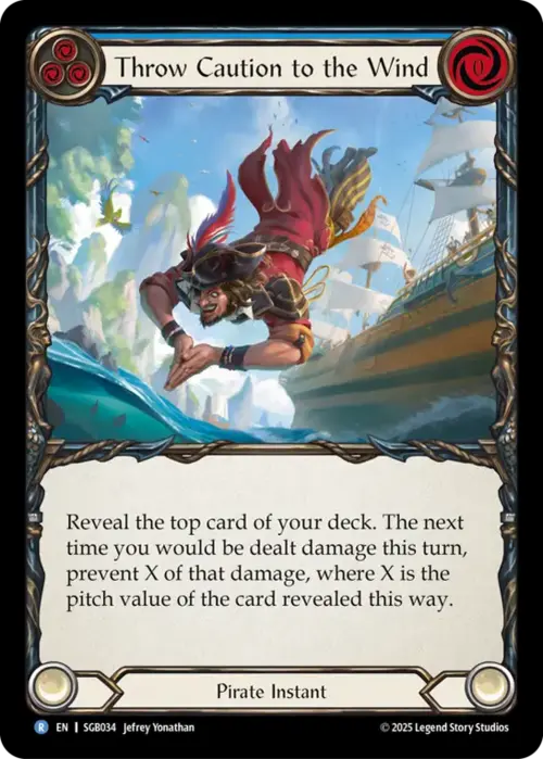Throw Caution to the Wind Card Front