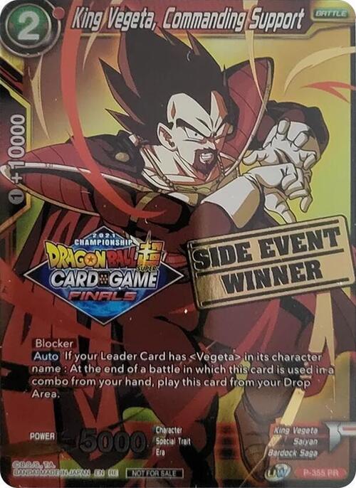 King Vegeta, Commanding Support Card Front