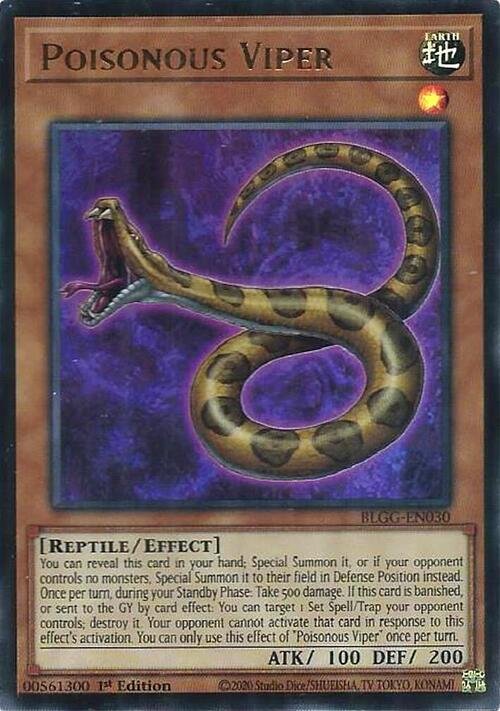 Poisonous Viper Card Front