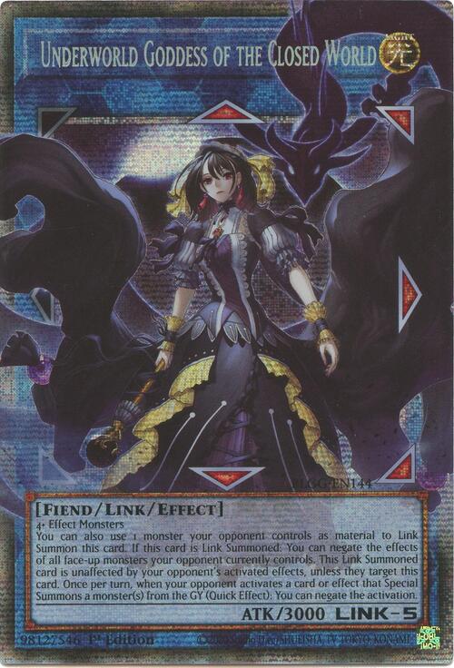 Dea del Mondo Sotterraneo del Mondo Chiuso Card Front