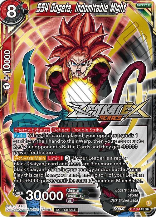 SS4 Gogeta, Indomitable Might Card Front
