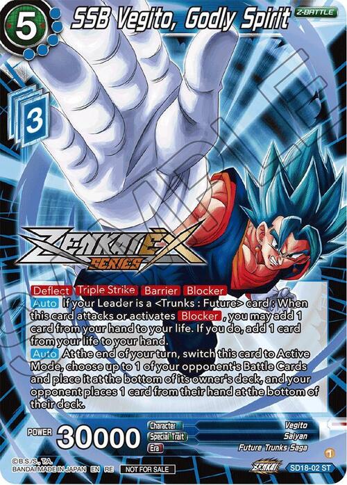SSB Vegito, Godly Spirit Card Front