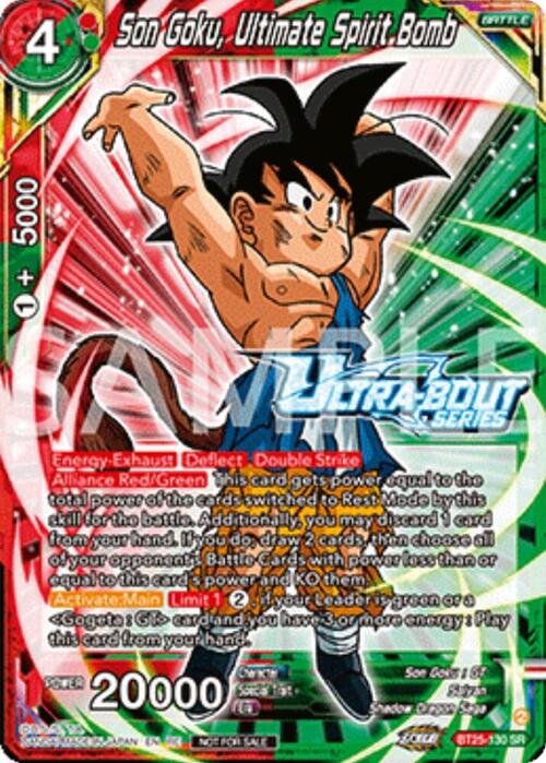 Son Goku, Ultimate Spirit Bomb Card Front