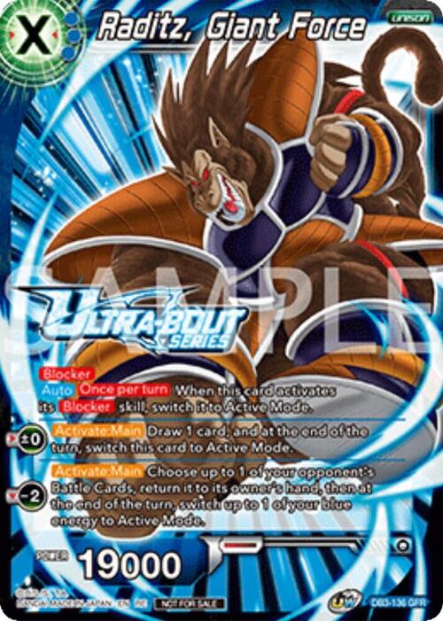 Raditz, Giant Force Card Front