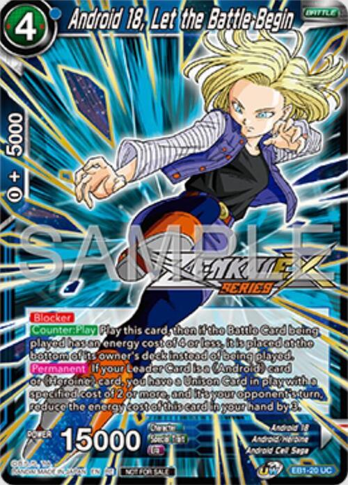 Android 18, Let the Battle Begin Card Front