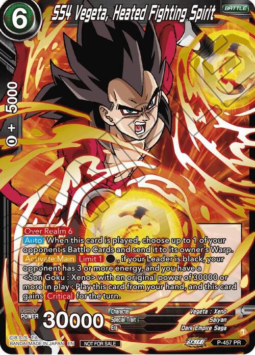 SS4 Vegeta, Heated Fighting Spirit Frente