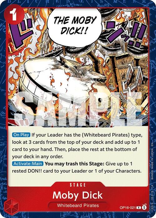 Moby Dick Card Front