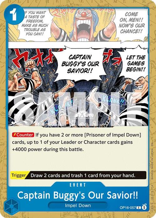 Captain Buggy's Our Savior!! Card Front