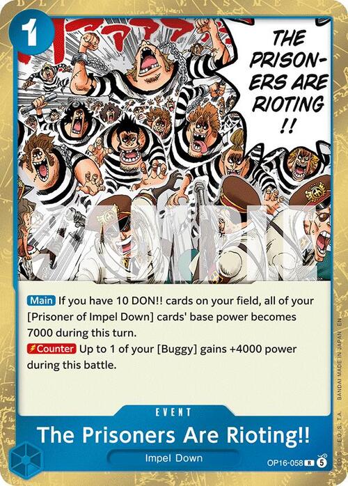 The Prisoners Are Rioting!! Card Front
