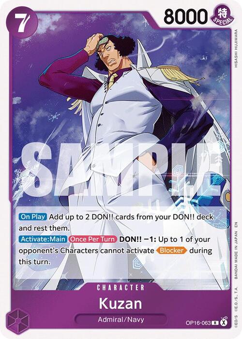 Kuzan Card Front