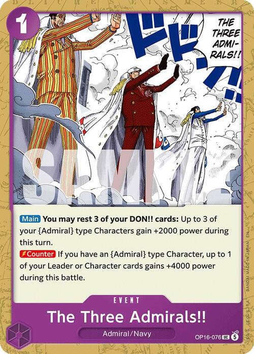 The Three Admirals!! Frente