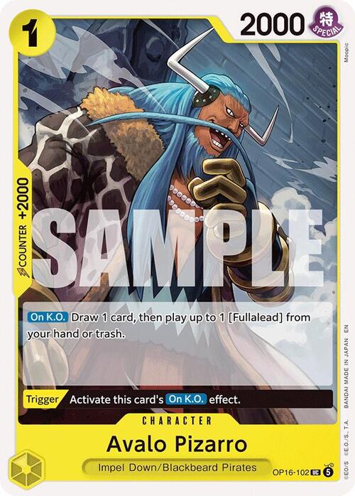 Avalo Pizarro Card Front