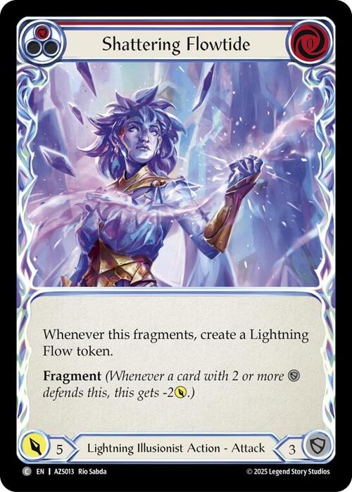 Shattering Flowtide (Red) Card Front
