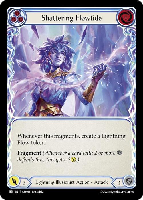 Shattering Flowtide (Blue) Card Front