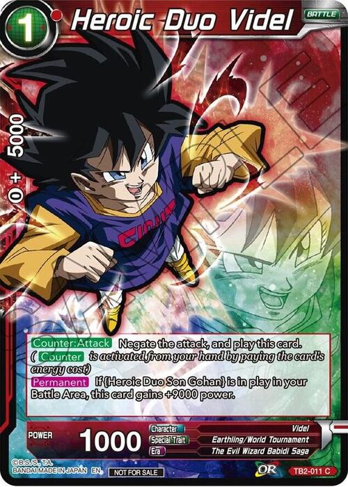 Heroic Duo Videl Card Front