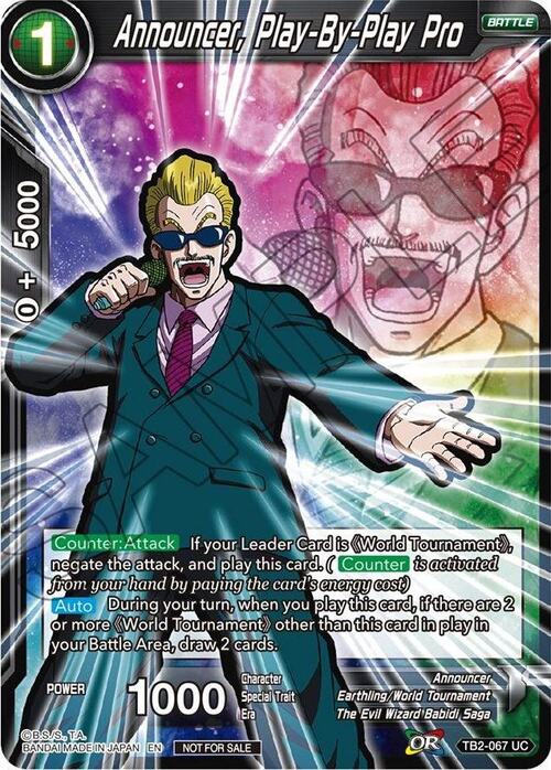 Announcer, Play-By-Play Pro Card Front